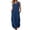 Navy, variant on IROINNID Women's V-Neck Shift Dress Gorgeous Fashion Sleeveless Solid Ladies Pocket Vest Long Dress Ankle-Length Dress