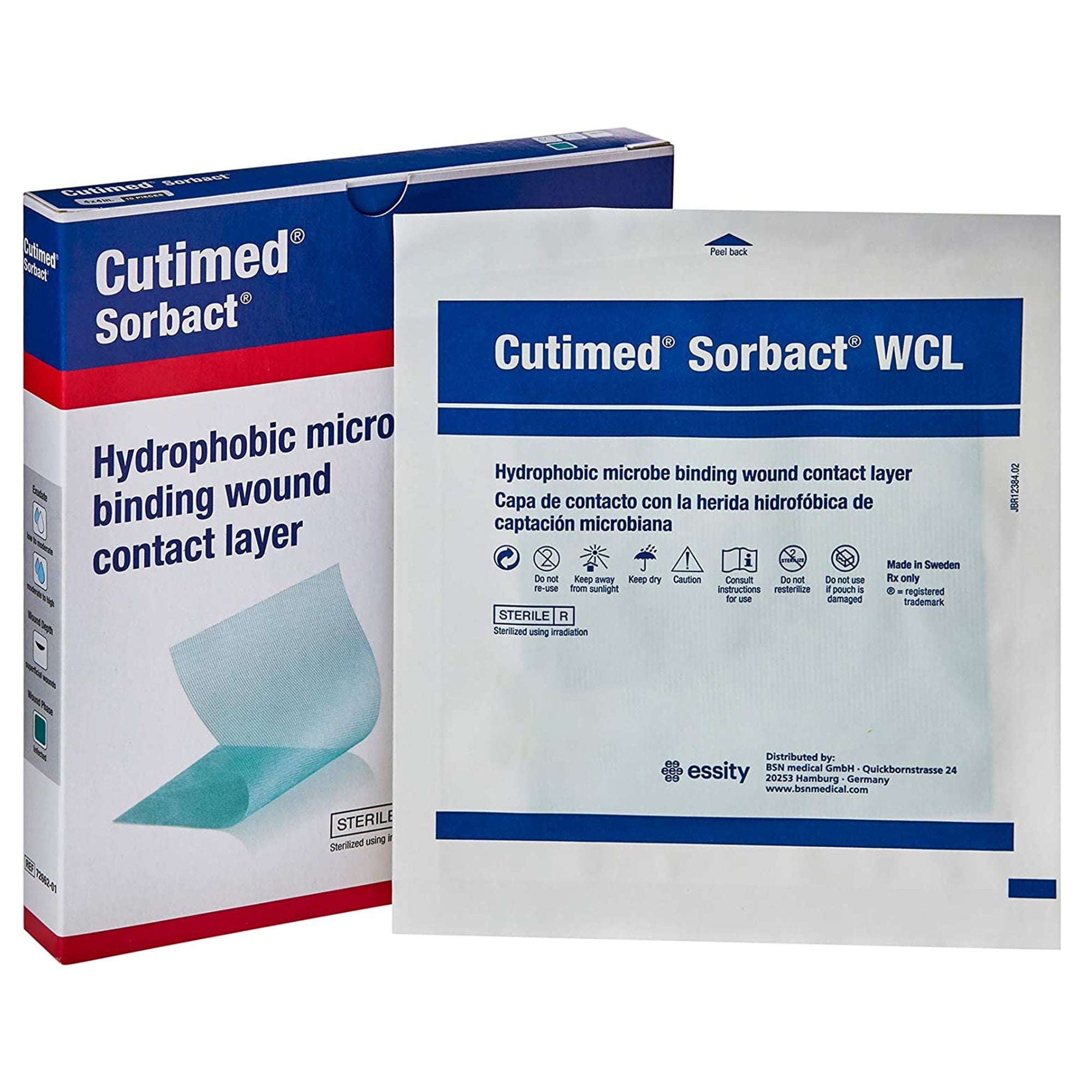 Cutimed® Sorbact® WCL Antimicrobial Wound Contact Layer Dressing, 4 x 5