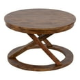 thumbnail image 2 of Kate and Laurel Aja Bohemian Round Wood Coffee Table, 26 inch Diameter, Walnut Brown, Decorative Boho Modern Coffee Table for Hosting, Storage, and Display, 2 of 9