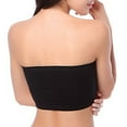 thumbnail image 6 of harmtty Women Solid Color Padded Tube Top Bandeau Strapless Bra Brassiere Chest Wrap,White,M, 6 of 7