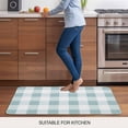 thumbnail image 5 of Aqua Plaid Doormat Outdoor Entrance 24"x36", Spring Summer Farmhouse Buffalo Checkered Absorb Moisture Dirt Door Mats, Non-Slip Rubber Backing Floor Mats Indoor, Low-Profile Front Door Rugs, 5 of 9