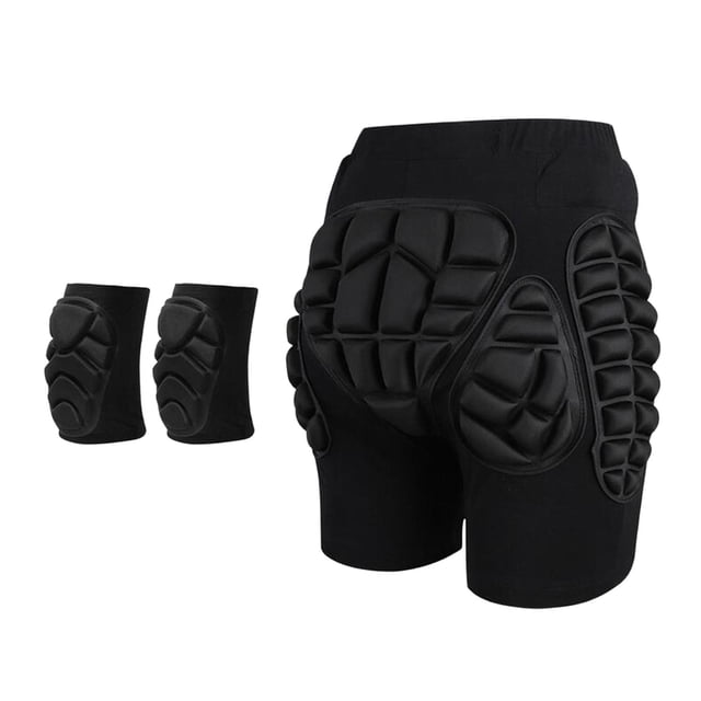 Pantalones cortos acolchados con 2x Rodilleras Resistencia al impacto Pads Ropa deportiva 1x Hip Pad M Zulema Almohadilla protectora para la cadera
