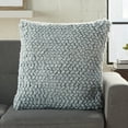 thumbnail image 3 of Mina Victory Life Styles 20" Cotton Thin Group Loops Throw Pillow in Sky Blue, 3 of 4