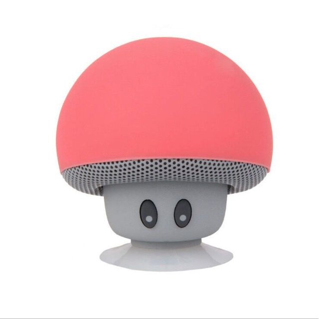 Subwoofer portátil inalámbrico Bluetooth Mushroom con función de ventosa (rojo)