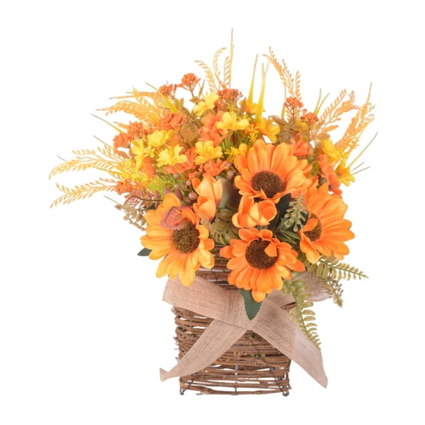 Corona artificial para puerta de entrada, cesta de flores decorativa versátil para fiesta, Estilo A