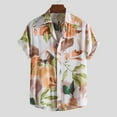 thumbnail image 6 of Floenr Mens T Shirts,Men Hawaiian Short Sleeve Beach Shirt Printed Summer Casual Button Down Shirts, 6 of 9