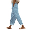 thumbnail image 2 of Blue Women's Casual Pants, Women'S Printed Everyday Casual Drawstring Pants,Women's Casual Pants XXL, 2 of 4