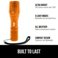 thumbnail image 6 of GORILLA GRIP LED Tactical Flashlight, 750 FT High Lumens 5 Adjustable Modes, Water Resistant, Orange, 6 of 9