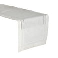 thumbnail image 1 of Fennco Styles Hand Hemstitched and Embroidered Swiss Dot Table Runner 16"x72" Beige, 1 of 2