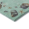 thumbnail image 4 of Addison Rugs Mayfield Washable Coastal Shell Border Green Rectangle Rug, 3' x 5', 4 of 6