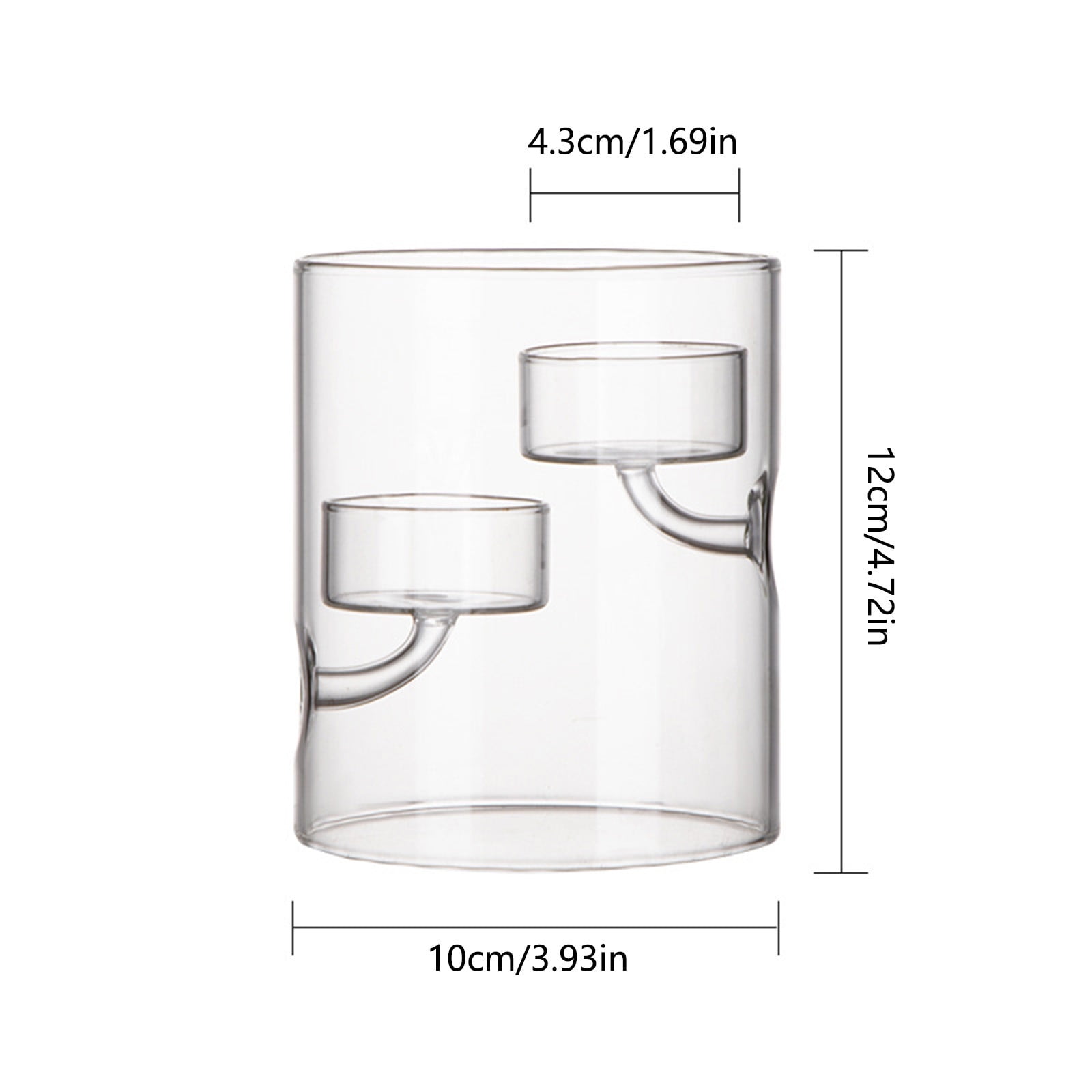 B Windproof Glass Candlestick For Christmas Celebrations And Candlelight Dinners Features European Style For Sophisticated Home Ambiance