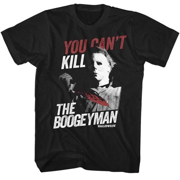 Halloween Boogeyman Black Adult T-Shirt 4Xl