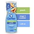 thumbnail image 4 of (3 pack) Gerber Stage 3 Baby Snacks, Organic Peach Puffs, Puffed Grain Snack, Baby Led Feeding 1.48 oz, 4 of 12
