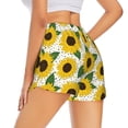 thumbnail image 3 of Goofa Sunflowers Printed Women 2 in 1 Running Shorts,Quick Dry Athletic Workout Shorts,High Waisted Athletic Shorts with Liner Pockets-Small, 3 of 9