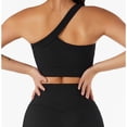 thumbnail image 4 of Conjunto de entrenamiento de un hombro sujetador deportivo de cintura alta de color puro para levantamiento de cadera pantalones cortos transpirables para bailar ANGGREK Otros, 4 of 6