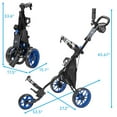 thumbnail image 5 of Tgw Weekender 3-Wheel Golf Push Cart Black/Black, 5 of 9