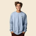 thumbnail image 3 of Dalix Astronaut Embroidered Cotton Classic Fit Long Sleeve Crewneck Tee Shirt Mens in Baby Blue XL X-Large, 3 of 5