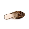thumbnail image 4 of BLISSFUL STEP Women's Shoes Chunky Platform Open Toe Slides Block Heel Sandals Leopard 6, 4 of 8