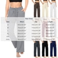 thumbnail image 3 of Nhthy Women’s Solid Color Daily Wear Trousers, Relaxed Straight Silhouette, Lightweight Breathable, Casual Loose Long Pants for Hot Weather Outdoor Activities Navy M, 3 of 9