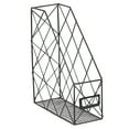 thumbnail image 1 of ziyahi File Storage Shelf Iron Grid Book Organizer Paper Magazine Documents Desktop black, 1 of 6