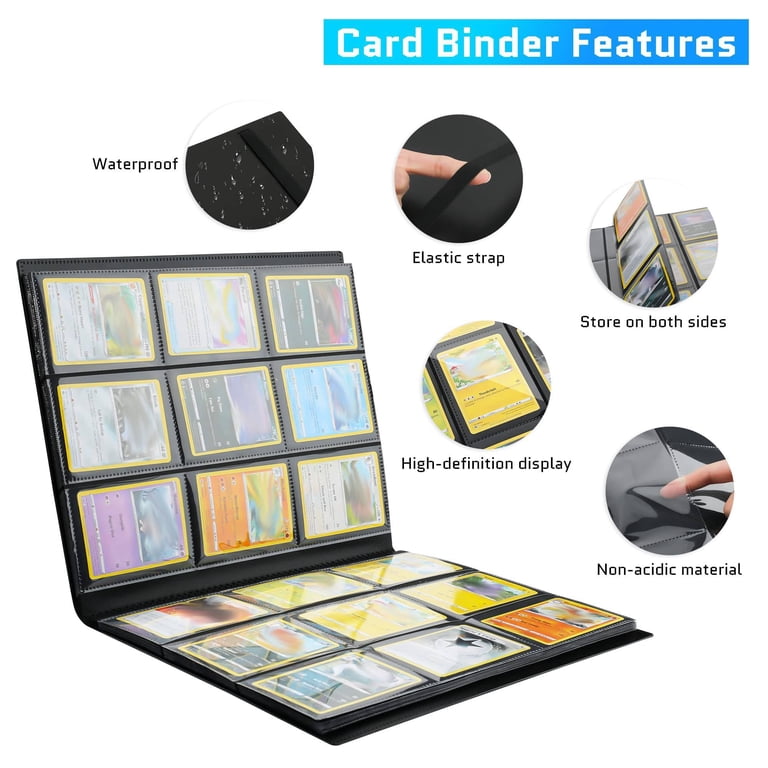 how to make a yugioh card binder Trading Binder, Premium 9 Pocket 720 Double Sided Pocket Collection Binder,Card Album for TCG Card Holder for Game Card, Sports Card, Yugioh, MTG etc(Black 2) : Toys & Games Creating a new binder page