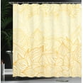 thumbnail image 3 of Ambesonne Floral Shower Curtain, Nature Inspired Leaf Print, 69"Wx75"L, Mustard Yellow, 3 of 4