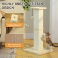 thumbnail image 6 of PAWZ Road 31" Natural Sisal Cat Scratching Post for Indoor Cat Scratcher with Plush Large Base, Beige, 6 of 11