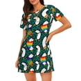 thumbnail image 1 of Easygdp Lgbt Penguin Camisón de manga corta para mujer, informal, estampado, 1 of 6