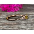 thumbnail image 3 of 1.25 Carat Beautiful 6mm Round Champagne Diamond Moissanite Engagement Ring on 10k Rose Gold, 3 of 6
