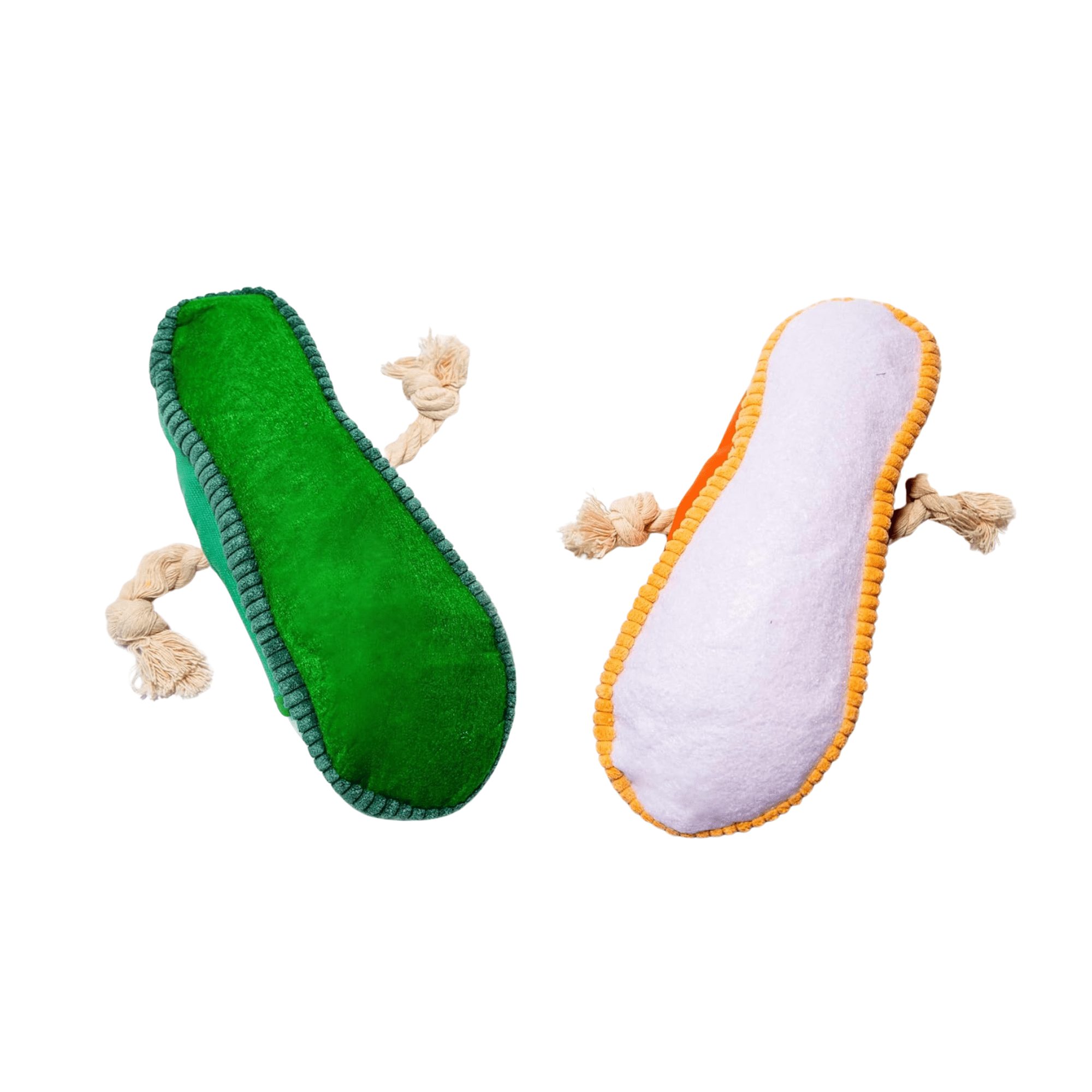 Glow Pups Squeaky Shoes Flexible 2-Piece Dog Toy Pair with 2 Dog Toys, Multicolor Shoes Shape Medium