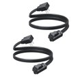 thumbnail image 1 of Cable de alimentación DEWENWILS, conector plano de 0,9 m, 15 A, paquete de 2 unidades, negro, 1 of 7