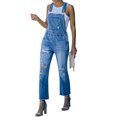 thumbnail image 5 of luvamia Women Denim Bib Overalls Ripped Jeans Adjustable Jumpsuit Rompers, Size S-2XL, 5 of 7