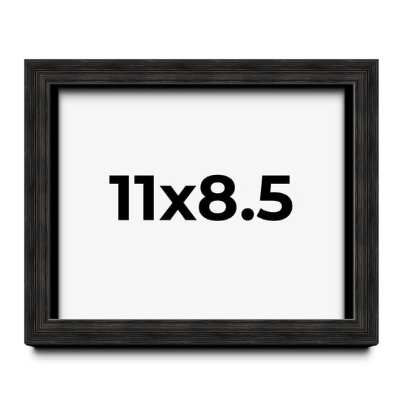 11x8.5 Black Shadowbox Frame - Interior Size 11x8.5x1.25 Inches - Made To Display Items Up To 1.25 Inches Deep