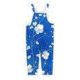 thumbnail image 4 of Ruyang Girls Overalls Cute Floral Print Adjustable Straps Straight Jumpsuit Summer Loose Fit Casual Trendy Rompers for Teens, 4 of 4