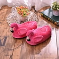 thumbnail image 3 of Chaussons Flamingo Mignons, Talon Couvrant, Chaussons en Peluche Chauds d'Hiver pour Femmes, 3 of 7