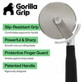 thumbnail image 3 of GORILLA GRIP Pizza Cutter Wheel, 9 Inch Pizza Pie Slicer, Rust Resistant Stainless Steel Blade Black, 3 of 10