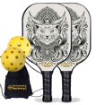 thumbnail image 1 of Pickleball Factory PB0003-4-G Pickleball Paddle Set - Egyptian Cat Level Up Pickleball Rackets, Pickleball Net Set, Glassfiber Graphite, 1 of 1