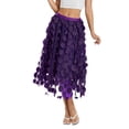thumbnail image 2 of LMLYSoH Women Tulle Tutu Skirt Solid Color 3D Dot Elastic Mesh Fairy A-Line Skirt for Beach Party Streetwear, 2 of 9