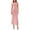 Pink, variant on yillto Women's Summer Dress Casual Short Sleeve Square Neck Solid Color Slim Ruched Flowy Maxi Dresses