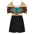 thumbnail image 4 of Cold Shoulder Tops for Women Floral Print Short Sleeve Shirts Dressy Casual Sexy Tops Round Neck Tees Blouses, 4 of 5