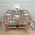 thumbnail image 3 of Pioneer Flower Floral Print Pattern Square Tablecloth,Waterproof Square Table Cover,Wipeable Spillproof Washable Table Cover for Home Kitchen Party Decor 42"X42"(107x107cm), 3 of 6