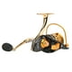 thumbnail image 3 of Carrete de pesca de agua salada con brazo basculante plegable, totalmente metálico, sin intervalos, rueda giratoria, accesorio para carrete de pesca, MT5000, negro y dorado, 3 of 9