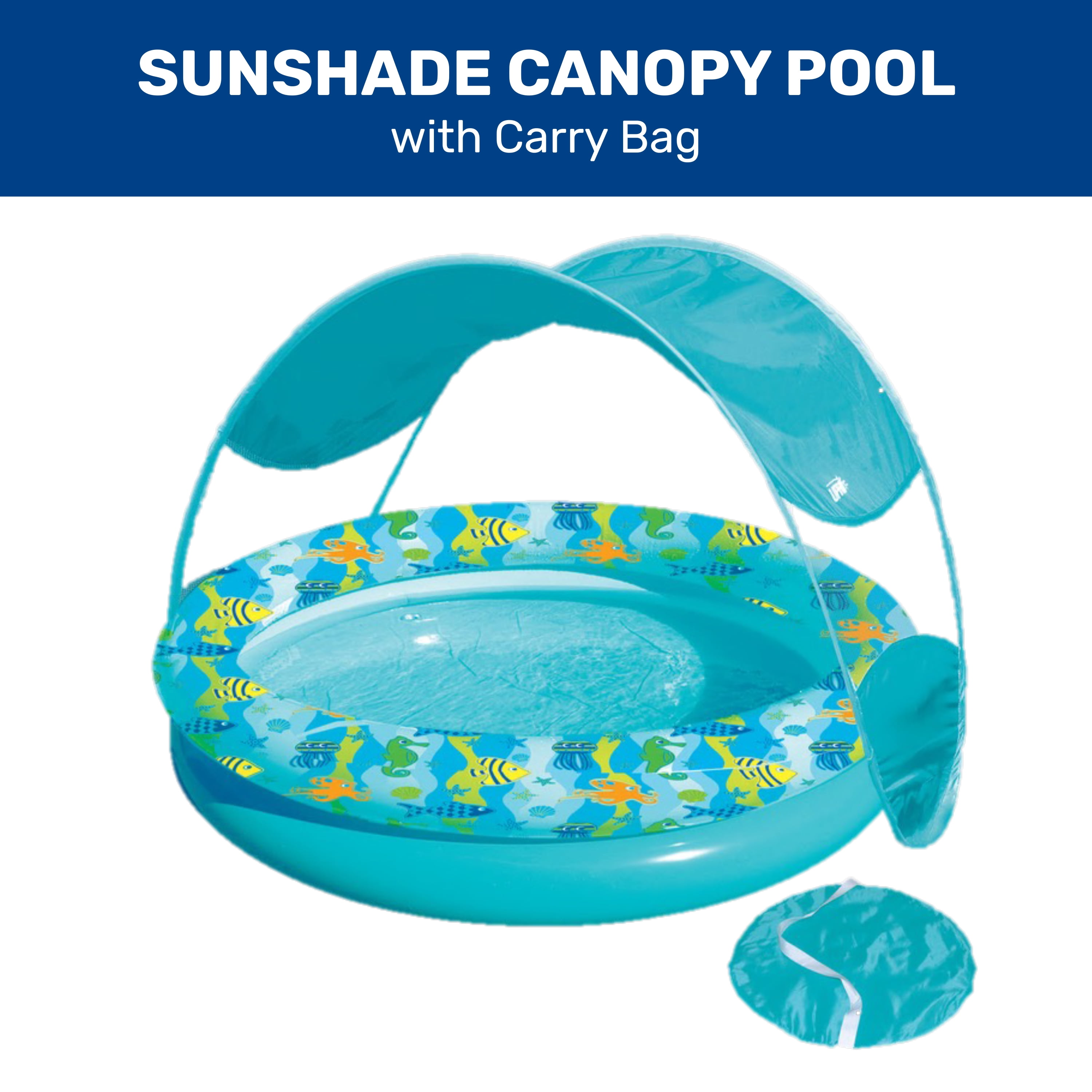 Aqua SunShade Canopy Pool ​with Carry Bag​ | Inflatable Kids Pool