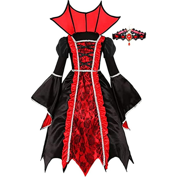 Royal Vampire Costume for Girls,Victorian Vampiress Queen Dress Up ...