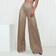 thumbnail image 3 of WILLBEST Pantalones Casuales de Lentejuelas de Moda para Mujer, Cintura Alta, Pierna Ancha, Acampanados, Ropa de Discoteca para Mujer, Estilo Brillante, Ajuste Cómodo Chica, 3 of 5