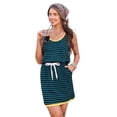 thumbnail image 3 of Women Summer Sleeveless Dress Casual Striped Mini Dress with Pockets, 3 of 4