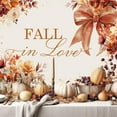 thumbnail image 3 of 7x5FT Fall in Love Backdrop Bridal Shower Autumn Floral Bowknot Wedding Engagement Photography Background Bridal Shower Party Decoration Supplies Cake Table Banner Photo Booth Studio Props, 3 of 6