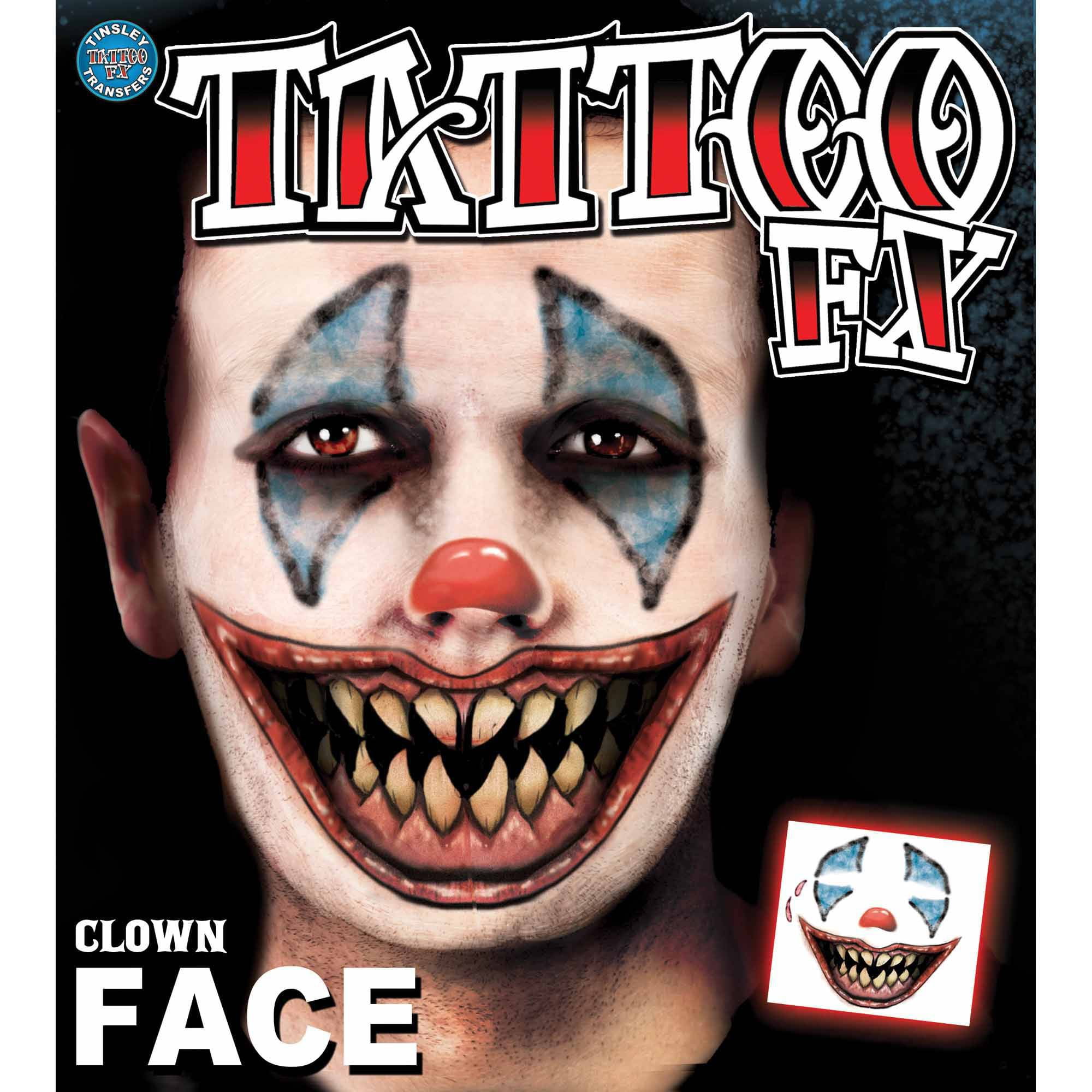 Sad clown face can be interesting tattoo