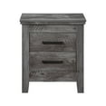 thumbnail image 2 of DUOSONG Rustic Grey Oak 2-Drawer Nightstand Rustic Solid Wood+MDF Furniture Bedroom Furniture Nightstands, 2 of 5