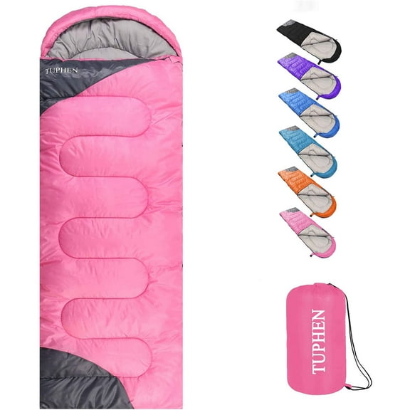 Sleeping Bags for Adults Kids Boys Girls Backpacking Hiking Camping Microfiber Liner, Cold Warm Weather 4 Seasons Indoor Outdoor Use, Lightweight & Waterproof